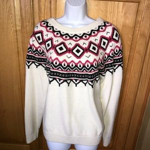 Tommy Hilfiger Sweater size XL cream black & pink